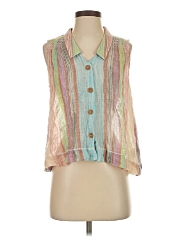 Holding Horses Sleeveless Button-Down Shirt (view 1)