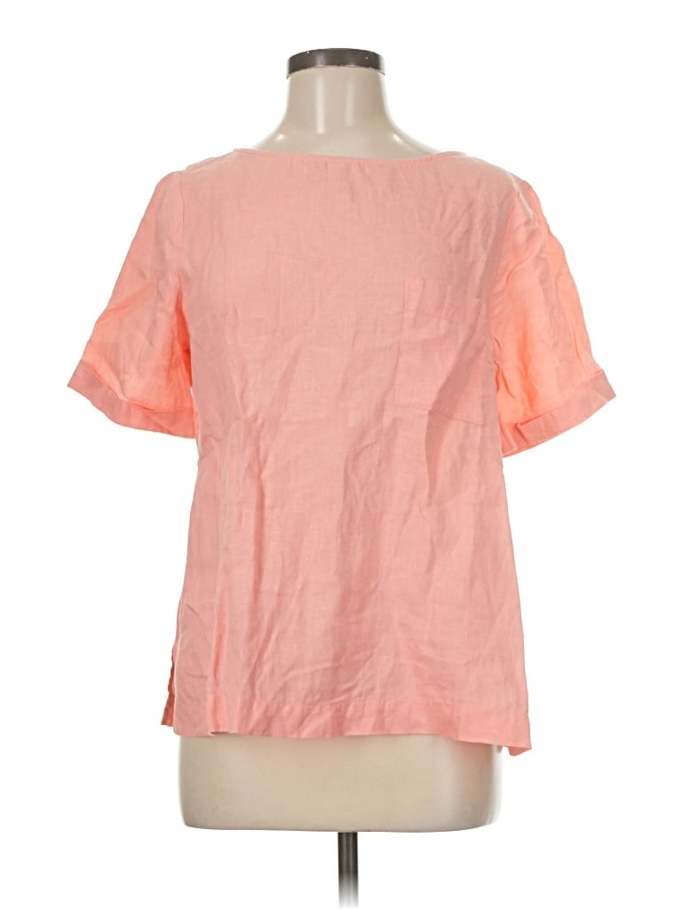 Pre-owned Chico's Short Sleeve Blouse In Pink
