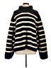 Khaite 100% Cashmere Stripes Black Cashmere Pullover Sweater Size L - photo 1