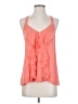 LC Lauren Conrad 100% Polyester Orange Sleeveless Blouse Size XS - photo 1