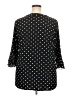 Kasper Polka Dots Black 3/4 Sleeve Blouse Size XXL (estimated) - photo 2