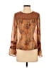 Jolt 100% Polyester Brown Long Sleeve Blouse Size S - photo 1