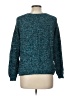 Faded Glory Tweed Teal Pullover Sweater Size L - photo 2