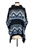 Great Northwest 100% Acrylic Chevron-herringbone Blue Poncho Size M - photo 1