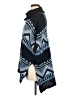 Great Northwest 100% Acrylic Chevron-herringbone Blue Poncho Size M - photo 5