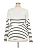 Express One Eleven Stripes White Pullover Sweater Size 3X - photo 2