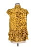 Nicole Miller Collection 100% Polyester Yellow Sleeveless Blouse Size M - photo 2
