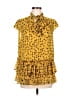 Nicole Miller Collection 100% Polyester Yellow Sleeveless Blouse Size M - photo 1
