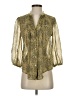 Fei Animal Print Gold 3/4 Sleeve Blouse Size 2 - photo 1