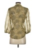 Fei Animal Print Gold 3/4 Sleeve Blouse Size 2 - photo 2