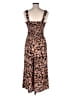 Evereve 100% Rayon Paisley Brown Jumpsuit Size M - photo 2
