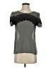 Ann Taylor LOFT 100% Polyester Gray Short Sleeve Top Size XS - photo 1