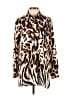 Chico's Animal Print Brown Long Sleeve Blouse Size Sm (0) - photo 1
