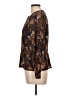 Jos. A. Bank 100% Polyester Brown Long Sleeve Blouse Size 12 - photo 5