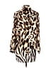 Chico's Animal Print Brown Long Sleeve Blouse Size Sm (0) - photo 2