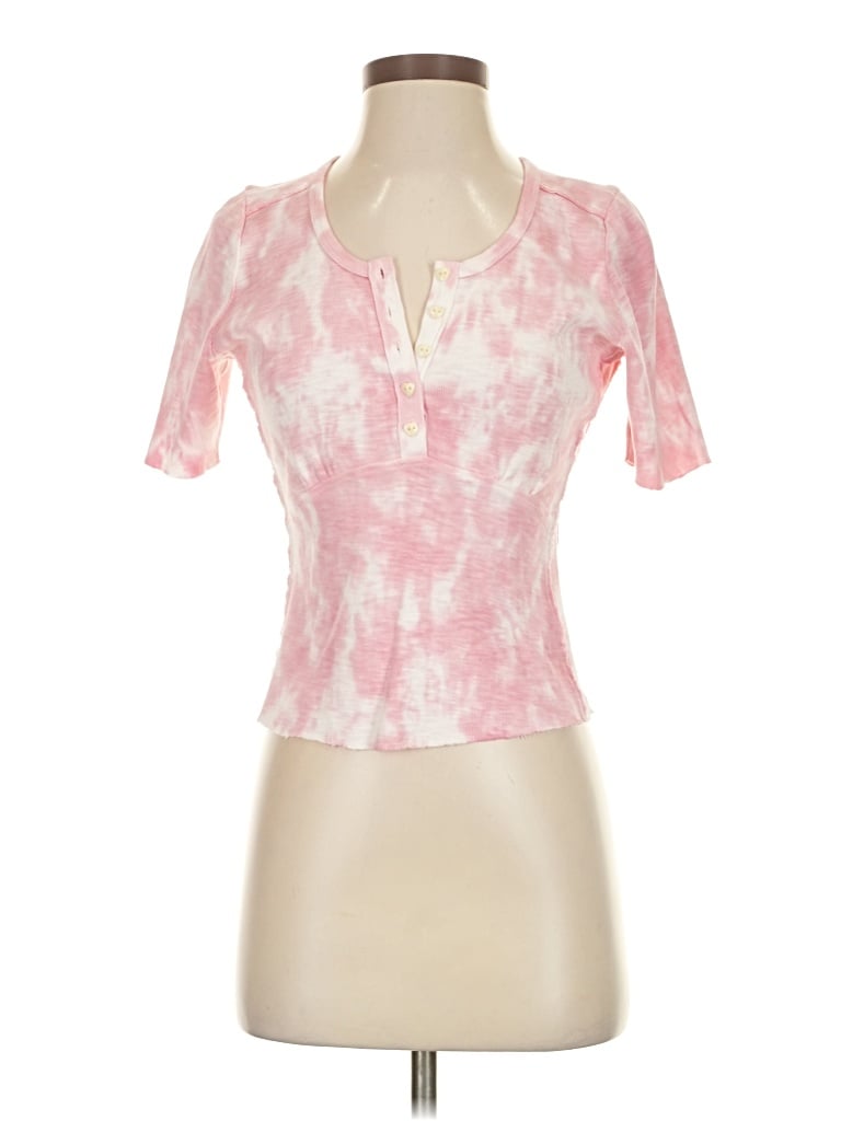 Pre-owned Loveshackfancy Short Sleeve T-shirt In Pink