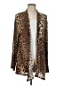 Lavish Animal Print Brown Cardigan Size L - photo 1