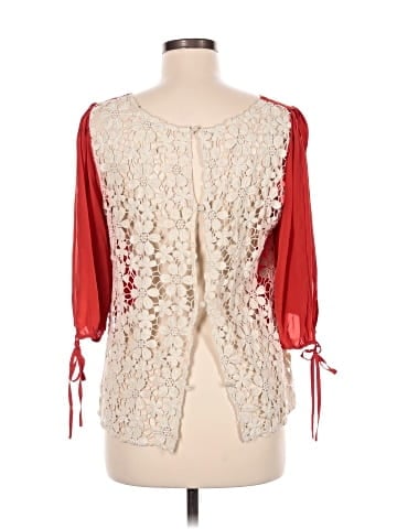 Stitch & Knot 3/4 Sleeve Silk Top (view 2)