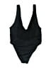 Assorted Brands Solid Black One Piece Swimsuit Size L - photo 2
