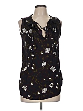 Chemisier Ann Taylor LOFT à fleurs XS bleu marine rouge blanc