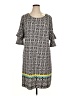 Tacera Print Gray Casual Dress Size 1X - photo 1