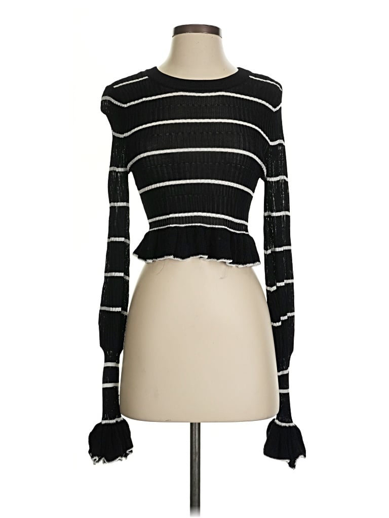 Pre-owned Mable Long Sleeve Top Black Turtleneck Tops