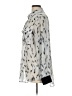 DKNY Animal Print Silver Long Sleeve Blouse Size L - photo 5