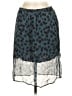 J.Crew 100% Cupro Animal Print Teal Casual Skirt Size XS - photo 1