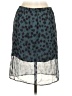 J.Crew 100% Cupro Animal Print Teal Casual Skirt Size XS - photo 2