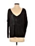 Silence and Noise Metallic Black 3/4 Sleeve Top Size S - photo 1
