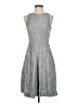 J.Crew Chevron-herringbone Gray Blue Casual Dress Size 2 (tall) - photo 1