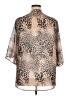 Unbranded 100% Polyester Animal Print Tan 3/4 Sleeve Blouse Size XL - photo 2
