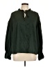 New Directions 100% Polyester Green Long Sleeve Blouse Size L - photo 1