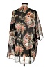 Poetry 100% Polyester Black Kimono Size 1X - photo 2