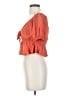 Lost + Wander 100% Rayon Orange Short Sleeve Blouse Size S - photo 5