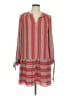 Ann Taylor LOFT 100% Polyester Stripes Red Casual Dress Size M - photo 1