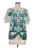Style&Co Teal Short Sleeve Blouse Size M - photo 1