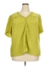 Shein Curve Green Short Sleeve Blouse Size 4X - photo 1