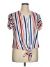 Roshop 100% Polyester Ivory Short Sleeve Blouse Size XL - photo 1