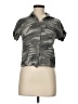 Style Envy Camo Gray Short Sleeve Blouse Size M (estimated) - photo 1