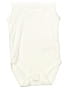 M&S 100% Cotton Solid Ivory White Short Sleeve Onesie Size 0-3 mo - photo 1