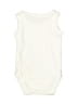 M&S 100% Cotton Solid Ivory White Short Sleeve Onesie Size 0-3 mo - photo 2