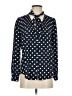 J.Crew 365 100% Polyester Polka Dots Blue Long Sleeve Blouse Size 2 - photo 1
