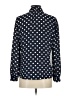 J.Crew 365 100% Polyester Polka Dots Blue Long Sleeve Blouse Size 2 - photo 2