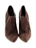 Prada 100% Leather Solid Brown Ankle Boots Size EU 37 1/2 - photo 2