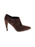 Prada 100% Leather Solid Brown Ankle Boots Size EU 37 1/2 - photo 1