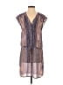 LA Made 100% Polyester Paisley Blue Casual Dress Size M - photo 1