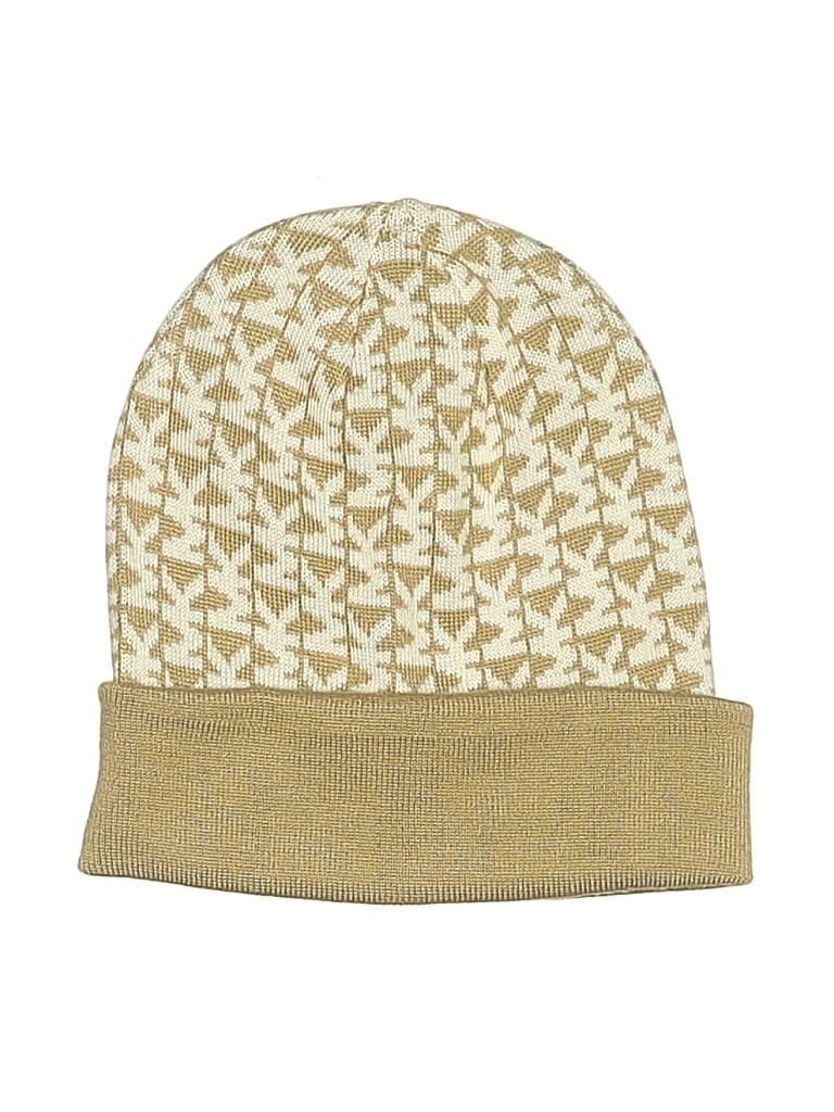 Pre-owned Michael Michael Kors Beanie Hat In Tan