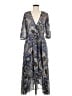 Calvin Klein 100% Polyester Paisley Blue Casual Dress Size 8 - photo 1