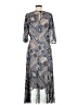 Calvin Klein 100% Polyester Paisley Blue Casual Dress Size 8 - photo 2